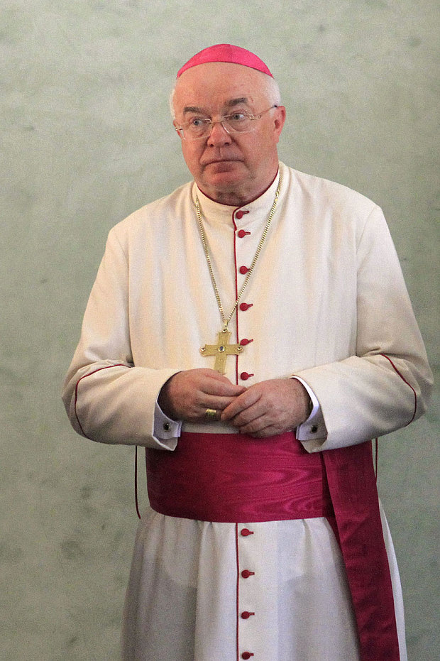 Former Papal Nuncio Jozef Wesolowski attends a ceremony in Santo Somingo (AFP/Getty)