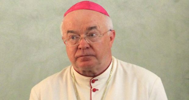 File photograph dated August 12th, 2011 shows then Papal Nuncio Jozef Wesolowski attending a ceremony in Santo Domingo, Dominican Republic. Photograph: Erika Santelices/AFP/Getty Images