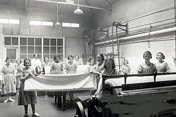 Women working in a Magdalene Laundry