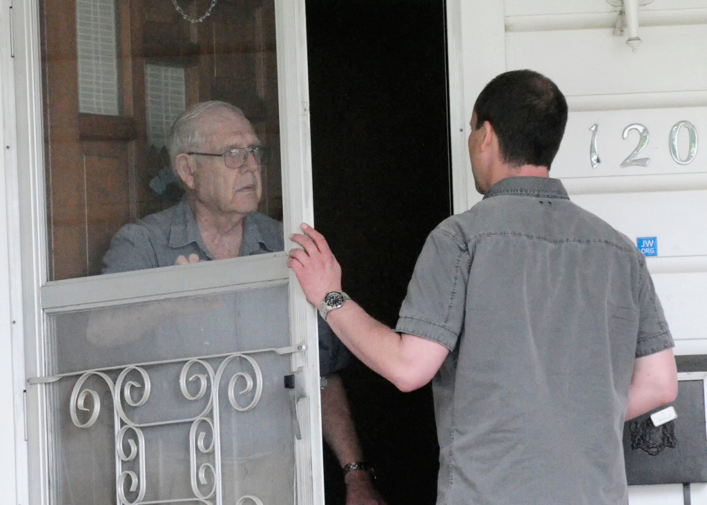 Reveal reporter Trey Bundy confronts Debbie McDaniel’s alleged abuser, Ronald Lawrence, a former elder whom McDaniel says she still bumps into around town.