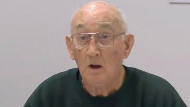 Gerald Ridsdale gives evidence at the child abuse Royal Commission in May.