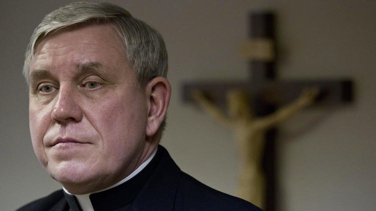 "Today, we turn the page on a terrible part of our history and we embark on a new road lined with hope, forgiveness and love," Milwaukee Archbishop Jerome Listecki, seen here in 2011, said in a statement Aug. 4, 2015, after the archdiocese agreed to pay $21 million in a clergy abuse settlement. (Morry Gash / AP)