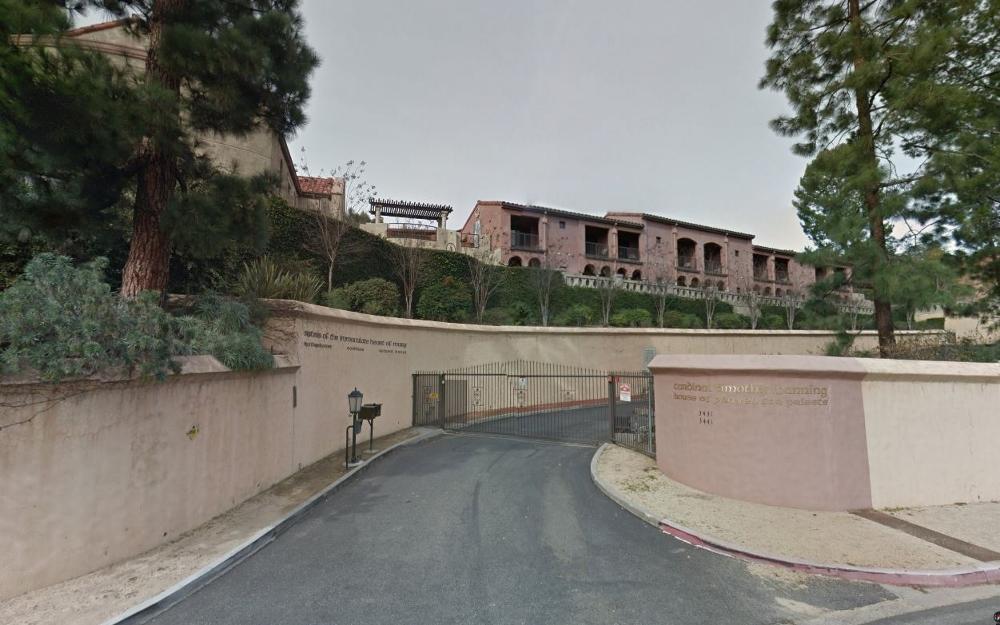 Gate of the convent grounds for the Immaculate Heart of Mary Sisters in the Los Feliz neighborhood of Los Angeles. (Google Street View)