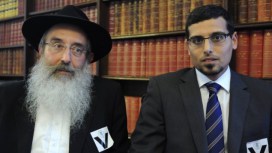 Zephaniah Waks and his son, Manny Waks