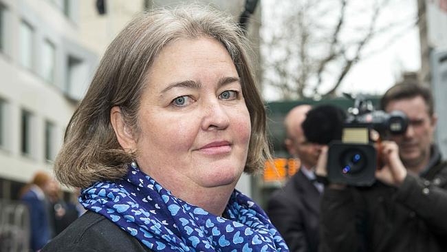 Geelong Grammar nurse Catherine Parsons outside the Royal Commission hearing.