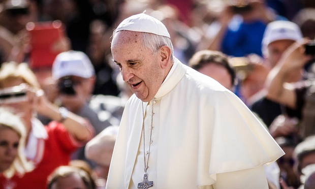 Pope Francis in Vatican City on Wednesday. Photograph: Giuseppe Ciccia/Pacific Press/BI