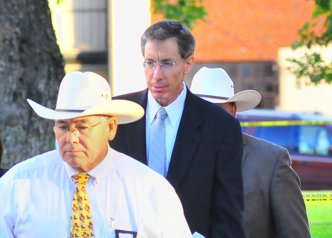 Warren Jeffs being escorted to trial in “Prophet’s Prey,” a documentary by Amy Berg.