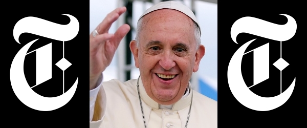 World says, 'Pope Francis'; New York Times says, 'Sex abuse'