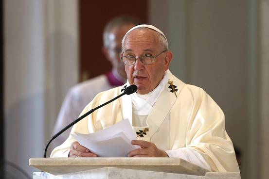 Pope Francis delivers a sermon during a mass at the shrine of the Virgen de la Caridad del Cobre in Santiago, Cuba, Sept. 22. As Catholic officials highlight the pope’s inaugural U.S. visit, the Catholic church in the U.S. is seeking a different kind of renewal—in the courtroom. Orlando Barria/European Pressphoto Agency