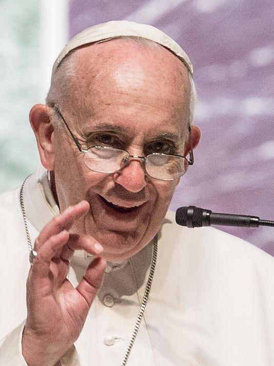 Pope Francis speaks at a midday prayer with U.S. bishops at the Cathedral of St. Matthew the Apostle in Washington Wednesday.