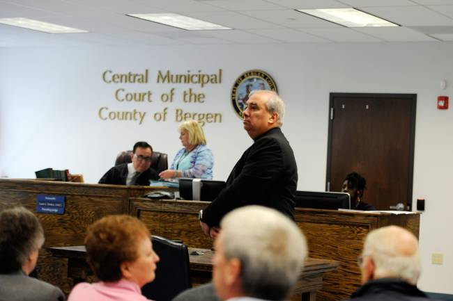 Kevin Carter appears in municipal court in Hackensack where he entered a not-guilty plea on Tuesday, Oct. 6, 2015.