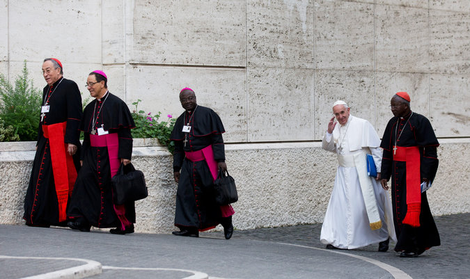 Pope Francis arriving at a morning session of the synod at the Vatican last week.