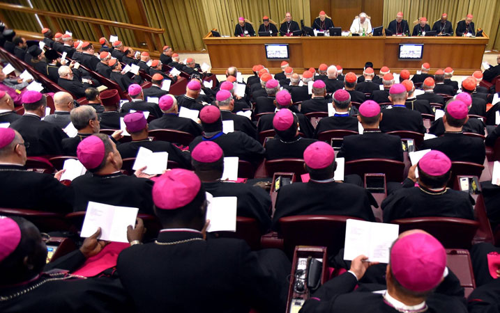 Pope Francis led the Synod of Bishops on the family at the Vatican Oct. 6. (CNS photo/Ettore Ferrari, EPA)