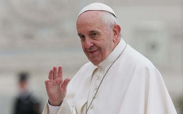 Pope Francis at St. Peter's Square, Vatican City Photo: Rex