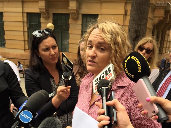 Fiona Barnett speaks to the media in Sydney. Source: News Corp Australia