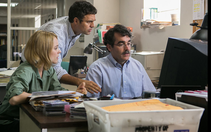 Rachel McAdams, Mark Ruffalo, and Brian d'Arcy James in "Spotlight," a new film about The Boston Globe's coverage of clergy sexual abuse in the Catholic Church.