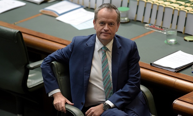 Bill Shorten and shadow ministers say they will find $33m for a national compensation scheme for adult survivors of child sex abuse Photograph: Lukas Coch/AAP
