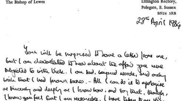 Sussex Police said the inference from the letter was that Ball knew something inappropriate had taken place