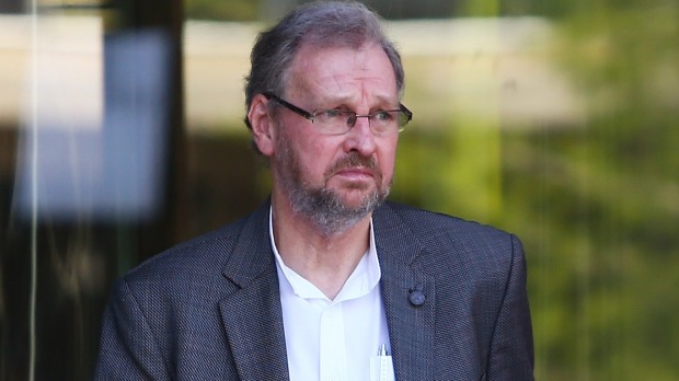 Terrence Millard leaves Parramatta District Court in October. Photo: Daniel Munoz