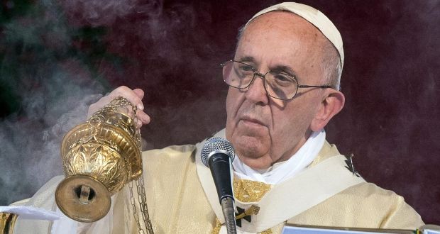Pope Francis, who has received a dossier containing allegations of “sexual slavery” in Kenya by a missionary order. Photograph: Angelo Carconi/EPA
