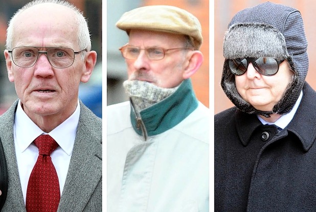 ON TRIAL: From left, James Carragher, Anthony McCallen and Michael Curran.