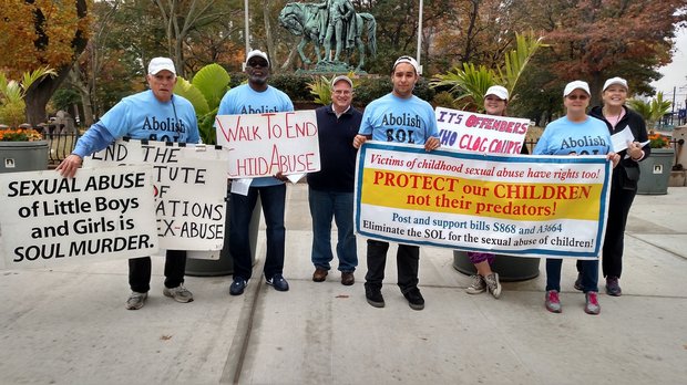 Group at Thursday's walk through the city. (Courtesy Robert Hoatson)