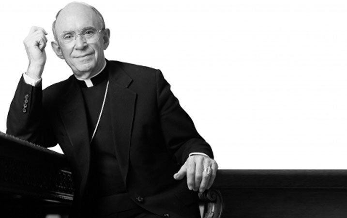 The late Cardinal Joseph Bernardin, archbishop of Chicago. (Image from the Signs of the Times Social Justice Calendar of the Center of Concern)
