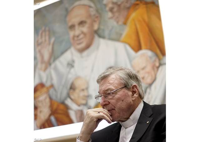 Cardinal Pell at Vatican Radio, March 31, 2015 - AP