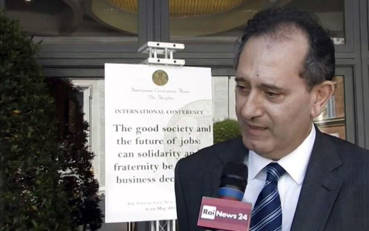 Joseph F.X. Zahra, a Maltese economist who’s the senior lay member of the Vatican's Council for the Economy, spoke to an Italian reporter in 2014. (YouTube)