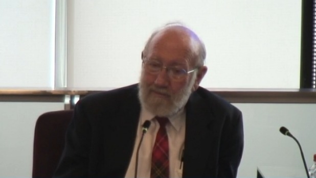 Former St Paul's headmaster Gilbert Case speaks to the Royal Commission. Photo: Child Abuse Royal Commission