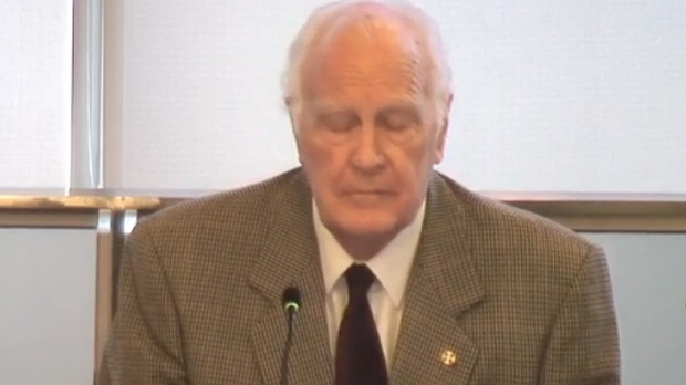 Dr Peter Hollingworth questions at the commission. Photo: Supplied