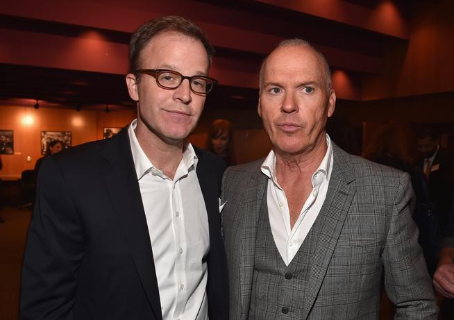 Director Tom McCarthy and actor Michael Keaton attend a special screening of Open Road Films' "Spotlight" at The DGA Theater in Los Angeles. (Alberto E. Rodriguez, Getty Images)