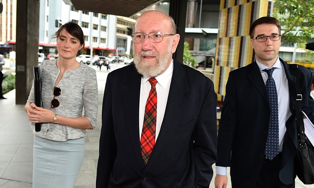 Gilbert Case, former principal at St Paul’s school, arrives at the magistrates court in Brisbane on Thursday. Photograph: Dan Peled/AAP