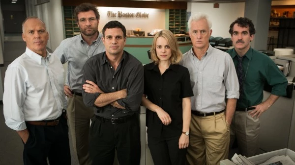 "Spotlight," starring Michael Keaton, Liev Schrieber, Mark Ruffalo, Rachel McAdams, John Slattery and Brian d'Arcy James, tells the true story of the Boston Globe's Spotlight investigation team that uncovered the Boston Archdiocese's cover up of sexual abuse within the Catholic church. (Open Road Films)