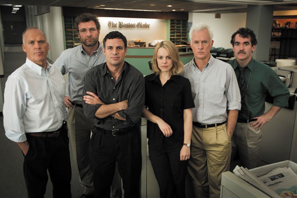 Spotlight stars Michael Keaton, Liev Schreiber, Mark Ruffalo, Rachel McAdams, John Slattery and Brian D'Arcy James