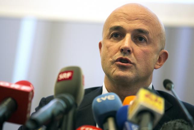 Italian journalist Gianluigi Nuzzi attends a news conference for his new book ''Merchants in the Temple'' in Rome, November 4, 2015.