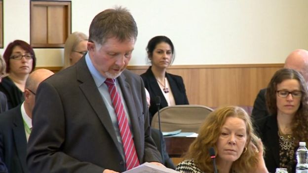 Council leader Alan Rhodes read out the statement during an authority meeting