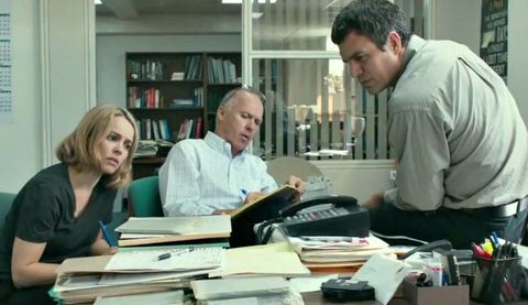 Rachel McAdams, Michael Keaton and Mark Ruffalo in Spotlight