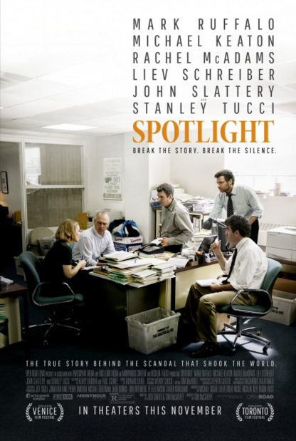 Theatrical poster for ‘Spotlight’ (Photo: Open Road Films)