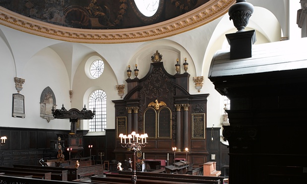 St Mary Abchurch, City of London, where the Rev Garth Moore was vicar. Photograph: Alamy