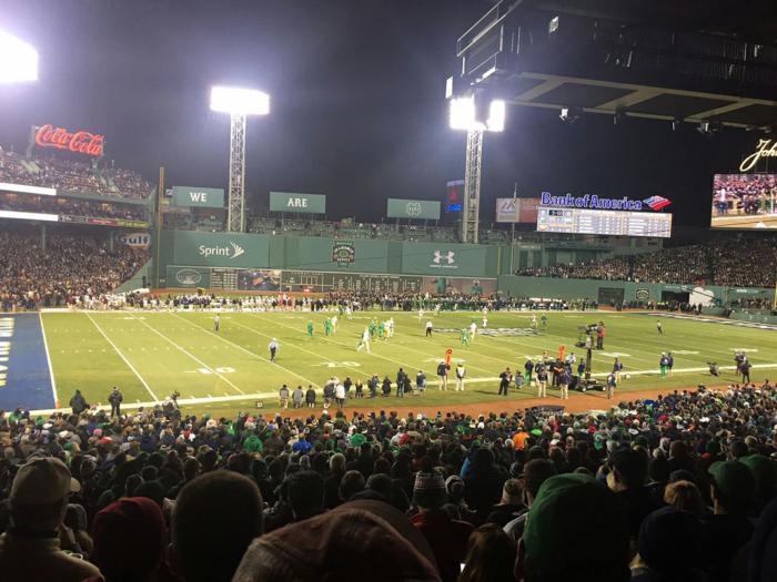 Saturday evening (Nov. 21) was the Boston College -- Notre Dame football game at Fenway Park. Pilot photo/CardinalSeansBlog.org