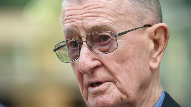 Former Mildura police officer Denis Ryan leaves the child abuse royal commission hearing into the Melbourne archdiocese at the County Court in Melbourne on Tuesday, December 8, 2015. Picture: Tracey Nearmy