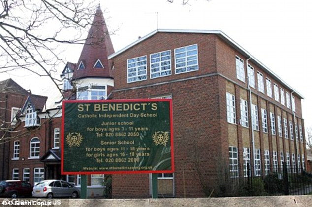 Peter Allott, 36, from St Benedict’s School, Ealing, (pictured) was arrested by officers from a specialist child abuse team at the National Crime Agency (NCA)