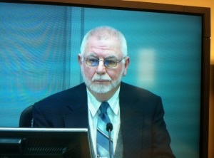 Former Marist Brothers school teacher and convicted paedophile Gregory Sutton appears at the Royal Commission into Institutional Responses to Child Sexual Abuse. Photo: Image from royal commission live stream