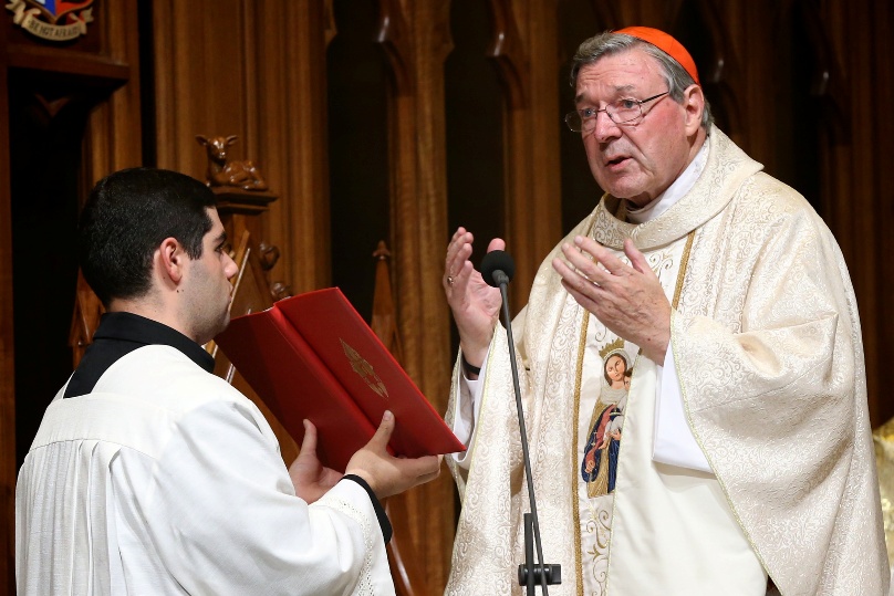 Cardinal Pell celebrates Mass at St Mary’s Cathedral, Sydney, in this file photo. Photo: CNS