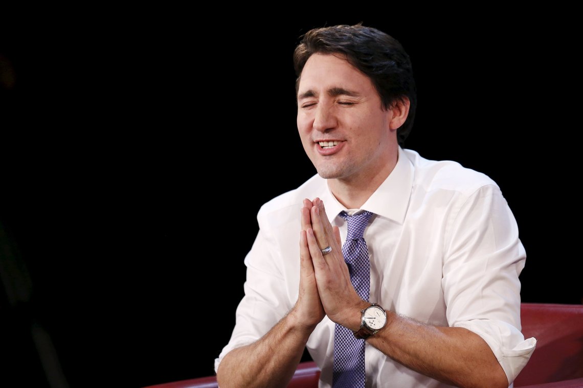 Betet, dass der Papst sich entschuldigt: Justin Trudeau.