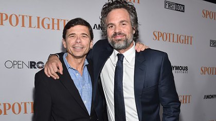 Michael Rezendes and Mark Ruffalo at a screening of ‘Spotlight’ on November 3, 2015 in Los Angeles. (Photo by Alberto E. Rodriguez/Getty Images)