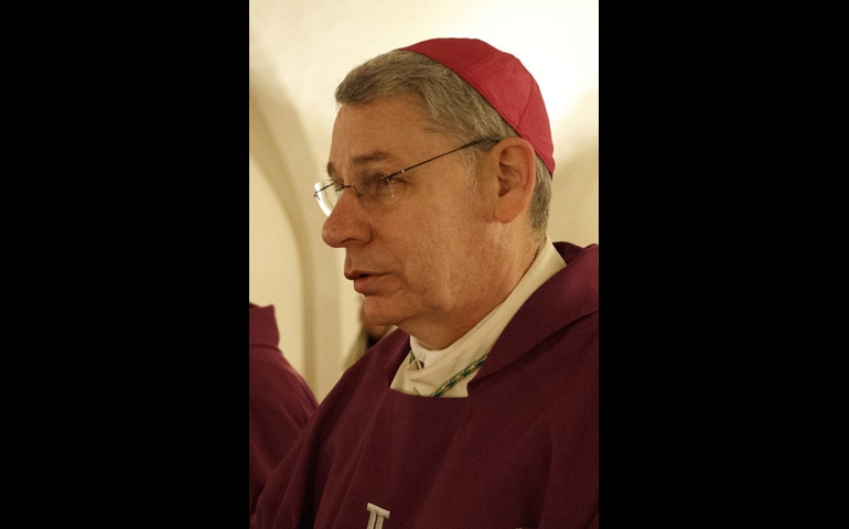 Bishop Robert Finn in a 2012 CNS file photo. (CNS/Paul Haring)