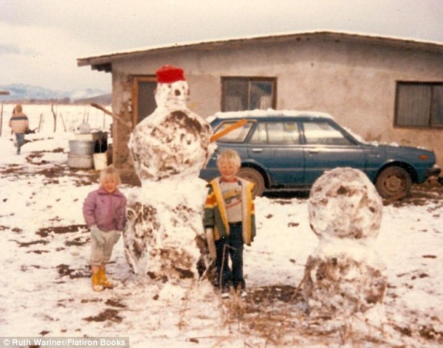 Ruth, left, with one of her brothers at the compound in Chihuahua, Mexico, where they were brought up