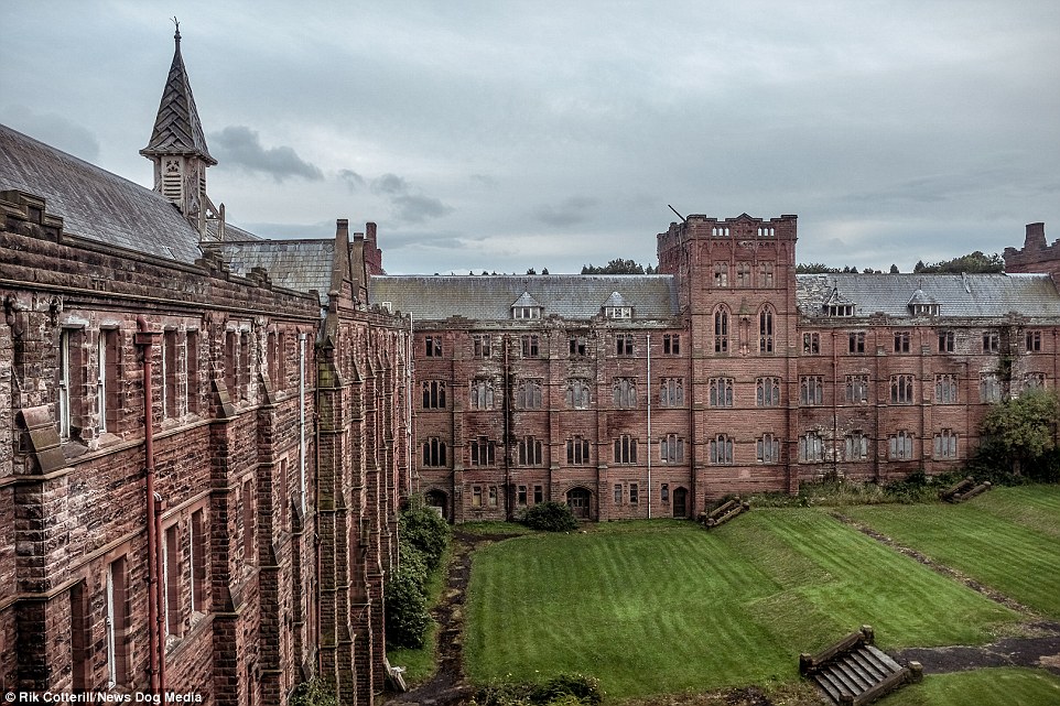 The school now casts an eerie shadow but is considered a favourite spot for urban explorers who flock to the building to take pictured of the haunting empty halls, chapels and dormitories